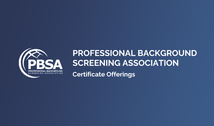 Professional Background Screening Association Certificate Offerings